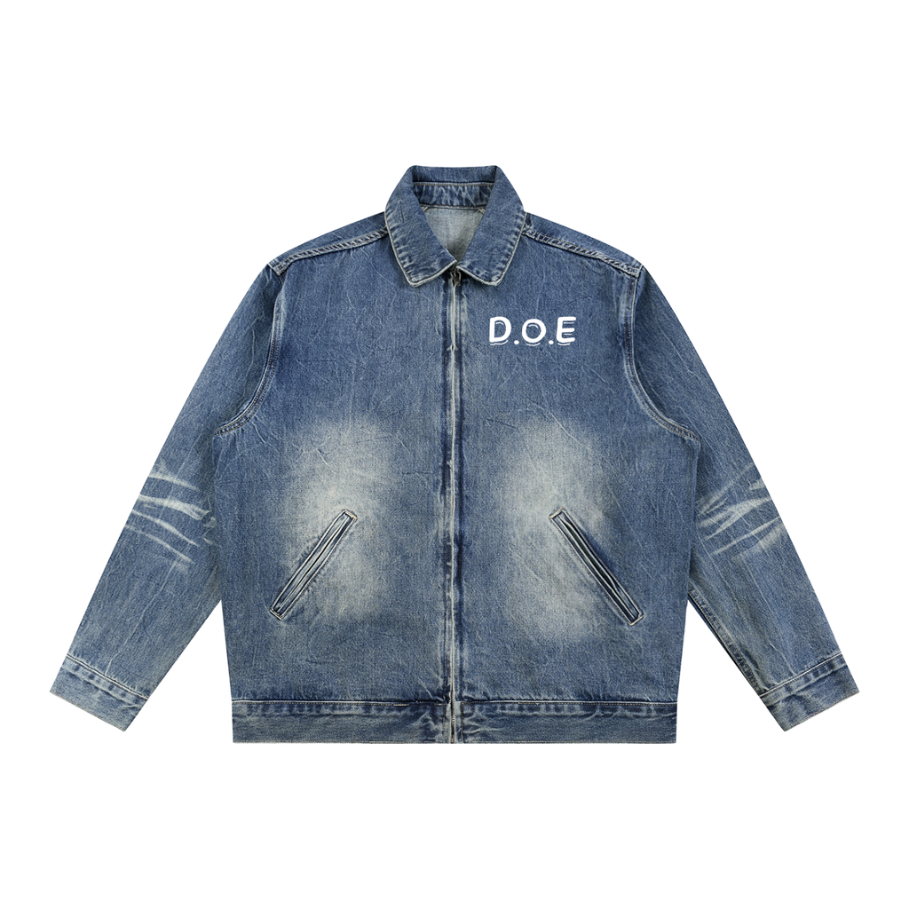 D.O.E Zip Up Denim Jacket