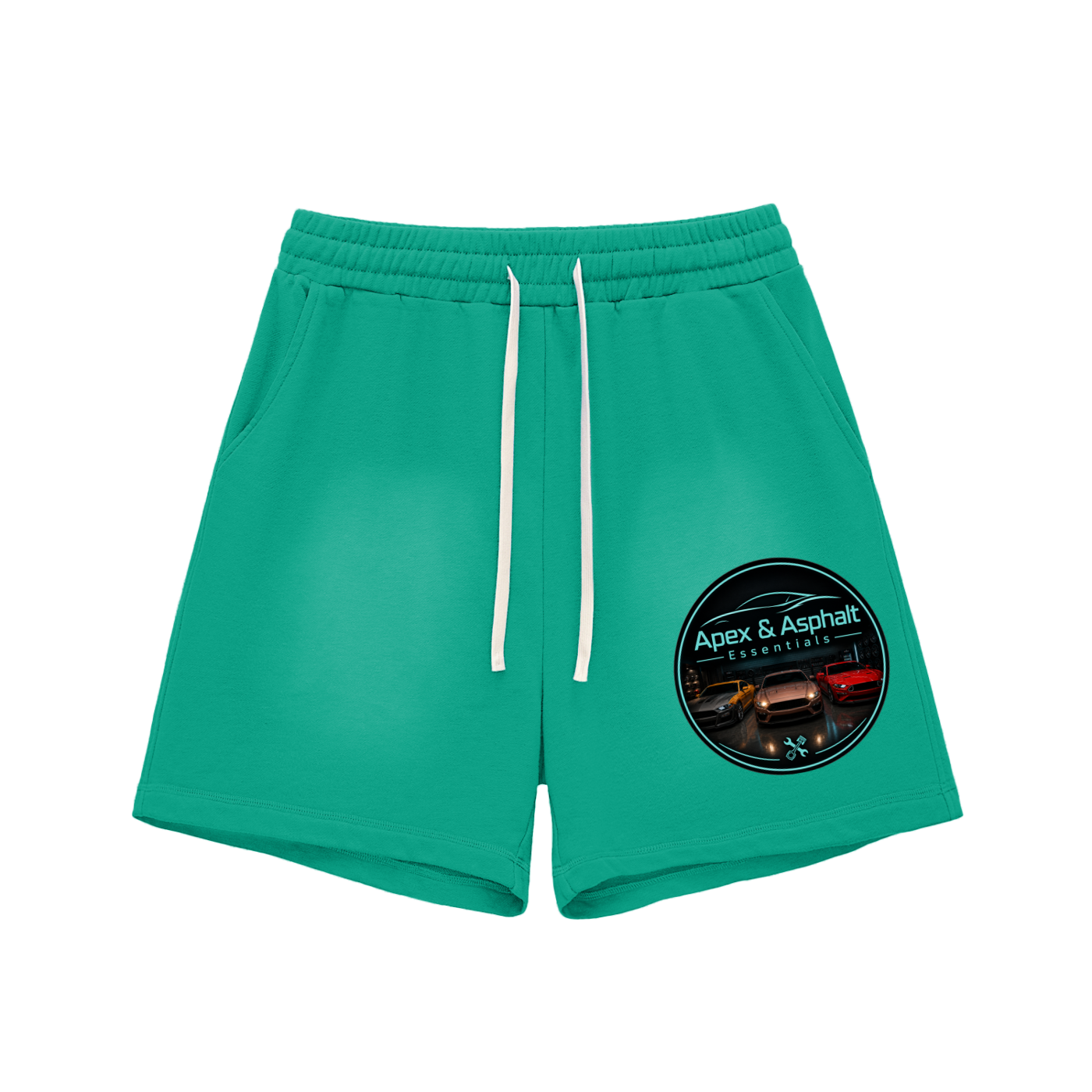 Sun Fade Raw Edge Cotton Shorts